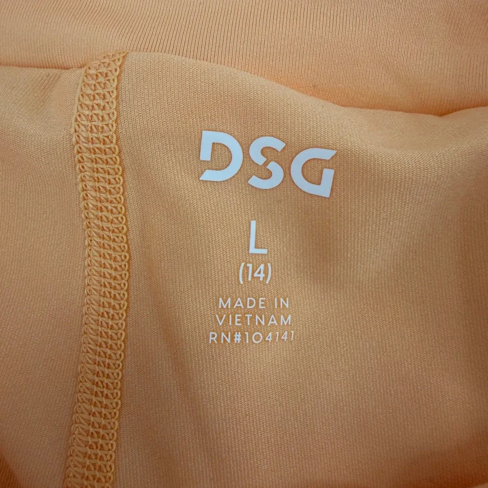 DSG Girls Large 14 Lightweight Stride Skort Peach Orange Mid-Rise Athletic‎ NEW